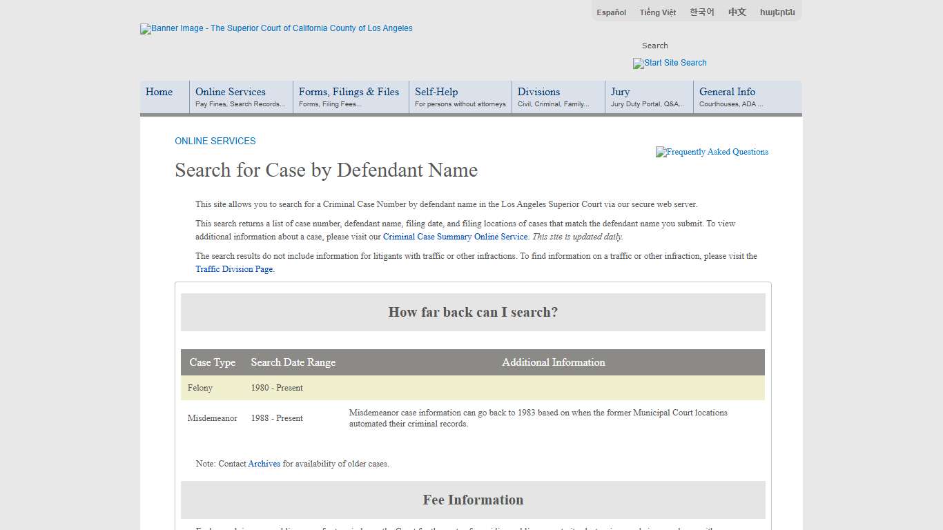 LASC-Online Services